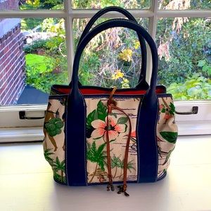 JCrew Vintage Hawaiian Print Handbag